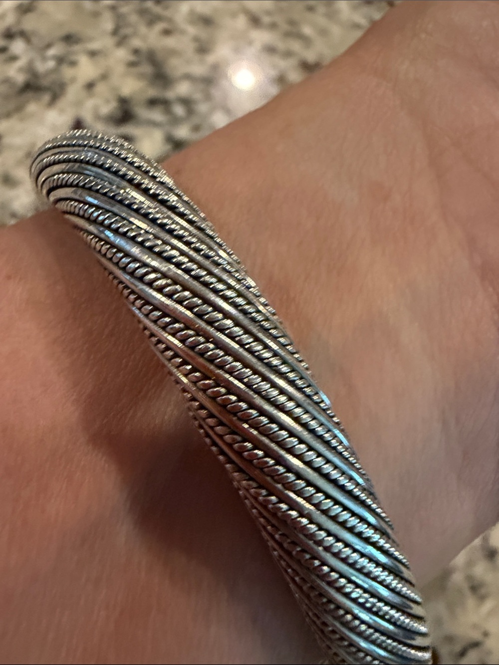 Scott Kay Large Cable Cuff Bracelet - Picture 6 of 15